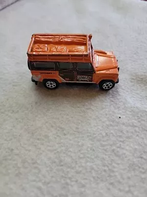 Matchbox Land Rover Defender 110-1997 Orange Diecast Rainforest Excursions Truck • $6