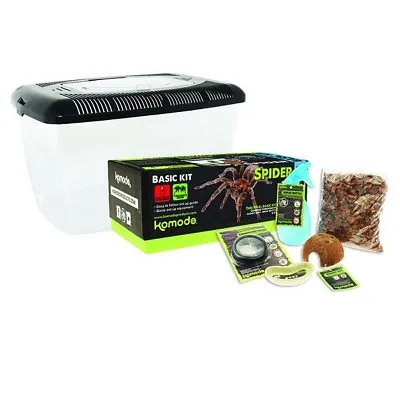 Komodo Basic Spider Kit - Tarantula / Arachnid Plastic Terrarium Kit Full Set Up • £41.32