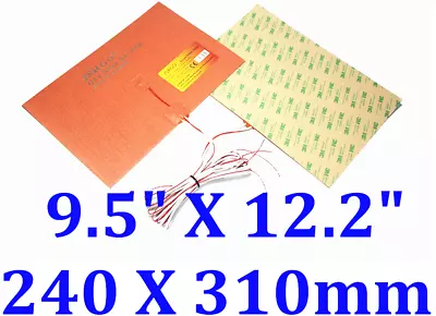 9.5  X 12.2  240 X 310mm 24V 350W Mendel Max 3 Printer HeatedBed Build Plate Pad • $49.99