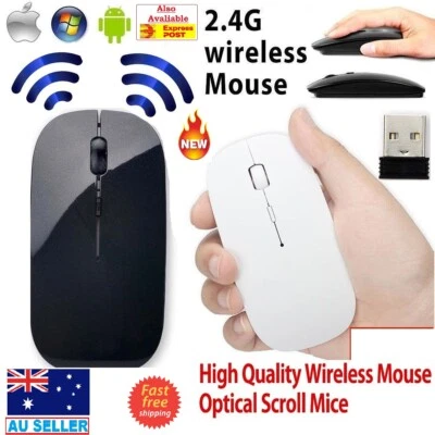 $8.50 • Buy Wireless Mouse Mice 2.4Ghz USB Ergonomic Gaming Optical Laser Mouse For Laptop