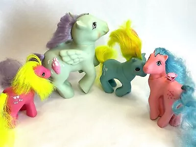 Lot Of 4 MLP G1 Baby Shady Peppermint Crunch Flutter Baby Ribbon • $14.99