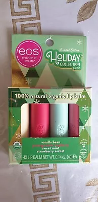 EOS Evolution Of Smooth Lip Balm Limited Edition Stick Variety Pack - 4 Sticks • $12.99