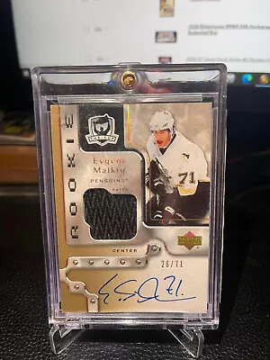 2006-07 The Cup Gold Rainbow Autographed Rookie Patches #171 Evgeni Malkin /71 • $610