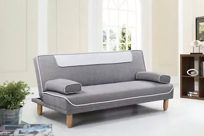 3 Seater Sofabed 2 Color Piping Design Solid Wood Base Sofa Bed Living ZY-2031 • $299