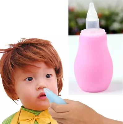 Baby Newborn Silicone Nasal Aspirator Toddlers Kids Vacuum Sucker Snot Cleaner • £3.09