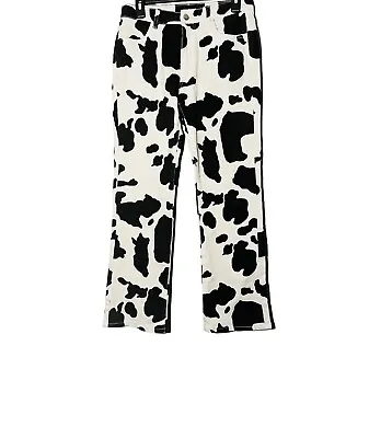 Cow Print Women’s Pants Size Medium Black & White • £7.60