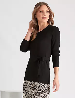 Liz Jordan - Womens Tops -  Knit Tie Waist Top • $15.48