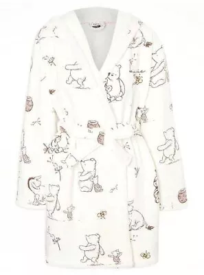 Disney Size Xl (20-22) Cream Winnie The Pooh Hooded Dressing Gown Birthday Gift • £24.99