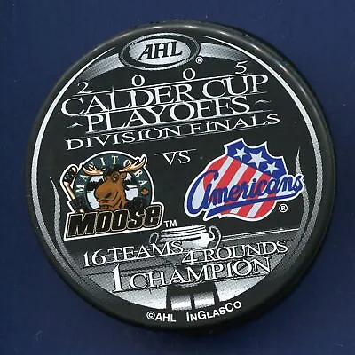 ROCHESTER AMERICANS 2005 MANITOBA MOOSE Calder Cup Playoffs AHL Hockey Puck • $20