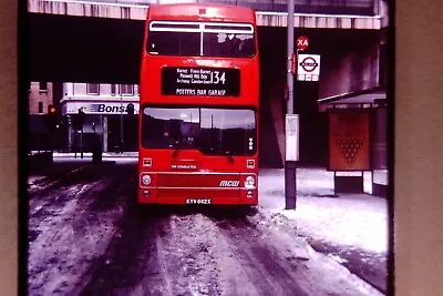 1980s London Transport 134 Potters Bar KYV 662X Original Bus Slide Ref 2723 • £3.19