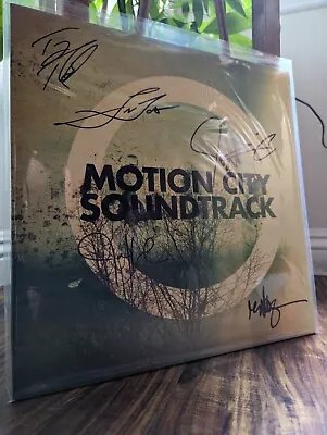 Motion City Soundtrack SIGNED Go Exclusive X/500 Green & Yellow Marble Vinyl LP  • $90