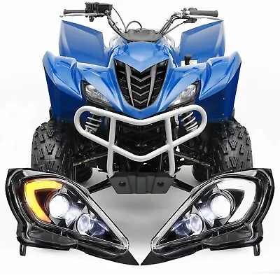 ATV LED Headlight Assy For Yamaha Wolverine 350 450 2006-2010 SXS Accessories • $154.42