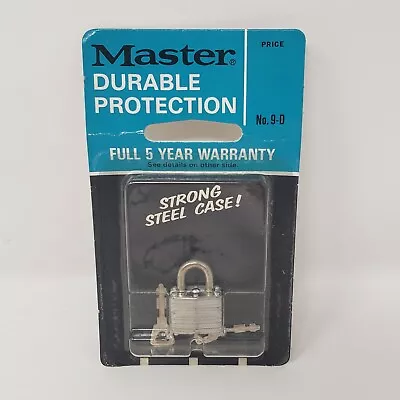 Vintage Master Laminated Mini Padlock #9-D For Luggage Jewelry Boxes Brief Cases • $12.71