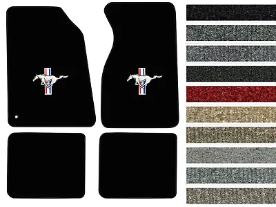 New! 1994-2004 Ford Mustang CARPET Floor Mats W/ Embroidered Pony Logo 4pc Color • $149.95