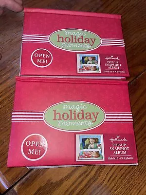 2 HALLMARK POP-UP SNAPSHOT ALBUMS  Magic Holiday Moments  HOLDS 10 4 X6 PHOTOS • $15