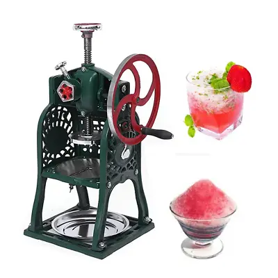 Manual Snow Ice Shaver Machine Ice Crusher Shaved Ice Machine Shaved Ice Cubes X • $569.99