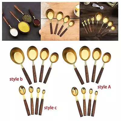 Measuring Cups And Spoons Set Measuring Cups With Wooden Handle Measuring • £10.18