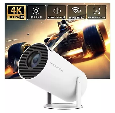 Magcubic Projector Hy300 4K Android 11 Dual Wifi6 200 ANSI Allwinner H713 BT5.0 • $65.99