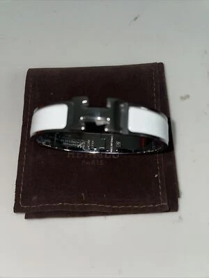 $278 • Buy Hermes Clic Clac H Blanc PM - Pre Owned
