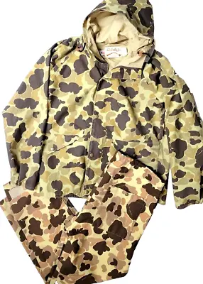 Vintage Cabela's Gore-Tex Frog Skin Camouflage Suit Hunting Jacket Men's Medium • $75