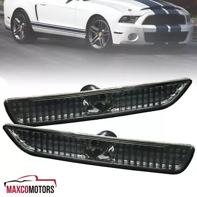 Smoke Bumper Lights Fits 2010-2014 Ford Mustang Front Turn Signal Lamps 10-14 • $10.34