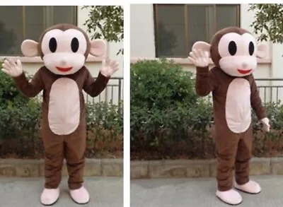 Monkey Mascot Costume Suit Cosplay Party Fancy Dress Advertising Halloween Adult • $175.76