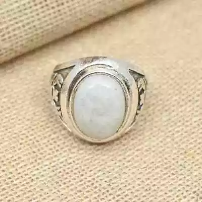 925 Sterling Silver Moonstone Men's Ring Statement Beautiful Ring All Size D30 • $11.51
