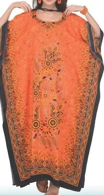 £22.22 • Buy Womens African Dashiki Caftan Maxi Hippie Dress Boho Kaftan Embellished One Size