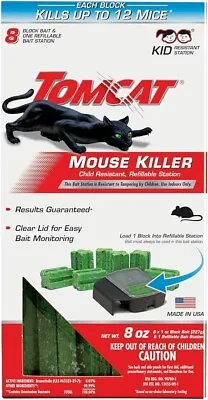 Mouse Mice Rat Killer 8 Blocks Bait Poison Rodent Station (1) Trap Control 8 Oz • $11.95