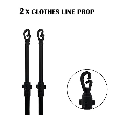 2 X Extending Clothes Prop Washing Line Pole Galvanised Heavy Duty Support 2.4m • £9.85