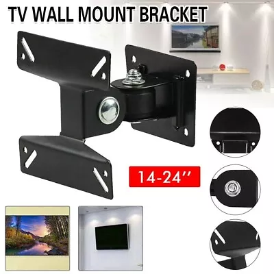 TV Wall Bracket Swivel Tilt Monitor Mount For 14 16 19 22 24  3D LED LCD Plasma • £8.89