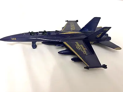 US Navy Blue Angels Diecast Plane F-18 Hornet Toy Fighter Pull-Back Airplane 9  • $14.99