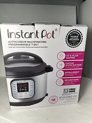 Instant Pot Duo Mini IP-DUO60 V3 6 QT Pressure Cooker New Open Box • $50