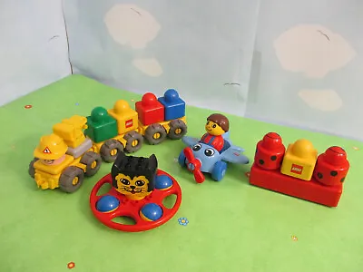 (RBU2/4) LEGO Duplo Primo Baby Set Rattle Aeroplane Car/Vehicle Stones • $54.07