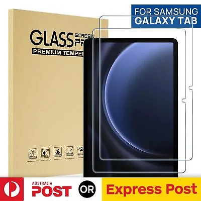 For Samsung Tab A8 A9 + A7 S6 Lite S9 FE S8 S7 Tempered Glass Screen Protector • $8.75