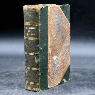 1866 Antique Leather Miniature LIFE AND EXPLOITS OF ROBIN HOOD Tiny Little • $74.95