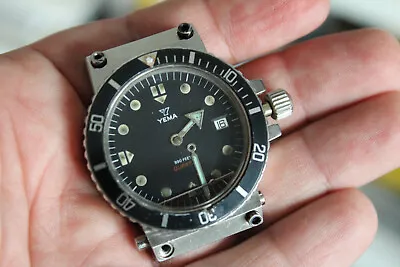 1970's YEMA Navygraf 2 Ref. 25 025 6 MAXI Dial ESA Y2 9362 Diver For PARTS • £295