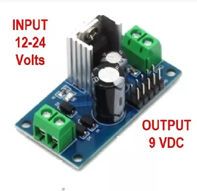 Voltage Regulator Power Supply Module LM7809 :  Input 12-24V Output 9VDC • $6