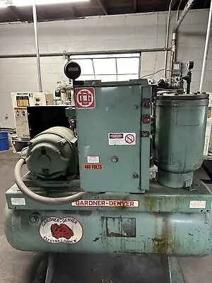 Gardner Denver Horizontal Air Compressor 3 Phase Works Great Just Got A New One • $2000