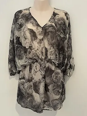 Zimmermann Size  0 100% Silk Playsuit Grey Floral • $75
