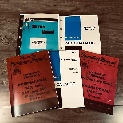 International Farmall 560 Diesel Tractor Service Operator Parts Manual Set • $69.97