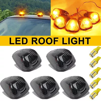 5Pcs Smoke Lens Amber LED Cab Roof Marker Lights For Ford F-250 F-350 Super Duty • $23.38