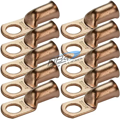 10 2/0 Gauge 1/2  Hole OFC Copper Ring Terminal 00 GA M12 Lug Battery Connector • $14.95