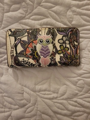 £14.83 • Buy Sakroots Wallet Owl Embroidered Coated Canvas