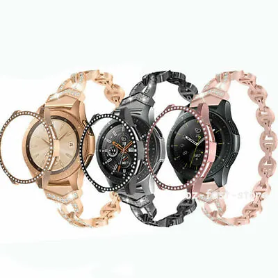 Bling Metal Band Strap + Case For Samsung Galaxy Watch 4 5 6 40/44/Classic 42/46 • $19.99