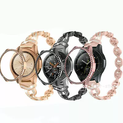 Bling Metal Band Strap + Case For Samsung Galaxy Watch 4 5 6 40/44/Classic 42/46 • $6.99