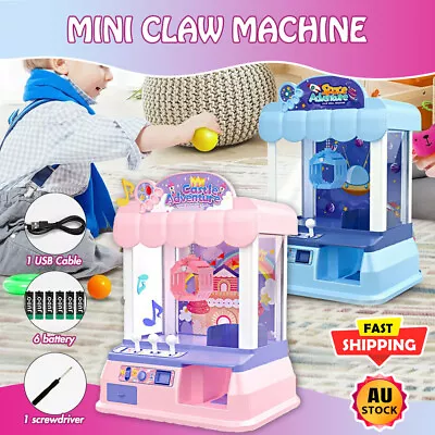 Mini Toy Claw Machine Arcade Game Candy Catch Grabber With LED Lights &Music NEW • $65.99