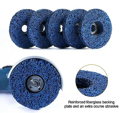 5  X7/8  Blue Strip Clean Disc Paint Stripping Rust Remover Sanding Wheels 5PACK • $28.99