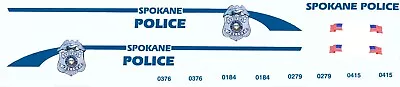 N Scale Spokane Police Vehicle Decal Set • $1.50