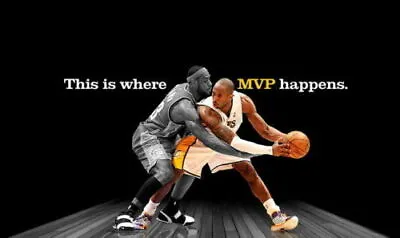 $3.04 • Buy 02KB LeBron James Kobe Bryant This Is Where MVP Happens Art Silk Print Poster